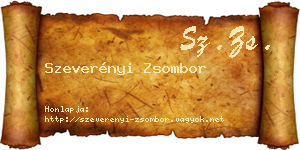 Szeverényi Zsombor névjegykártya